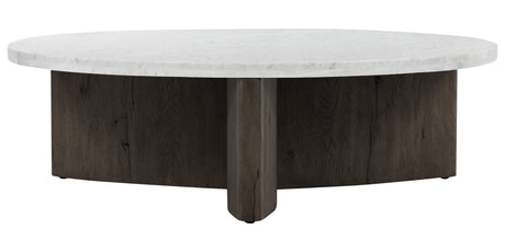 Smoked Black Veneer with Italian White Marble | Toli Coffee Table | Valley Ridge Furniture