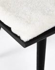 Black Oak and Cream Shorn Sheepskin with Ivory Backing Fabric | Ripley Dining Chair | Valley Ridge Furniture
