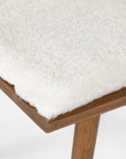 Sandy Oak and Cream Shorn Sheepskin with Ivory Backing Fabric | Ripley Dining Chair | Valley Ridge Furniture