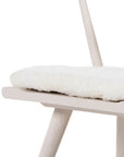 Off White Oak and Cream Shorn Sheepskin with Ivory Backing Fabric | Ripley Dining Chair | Valley Ridge Furniture