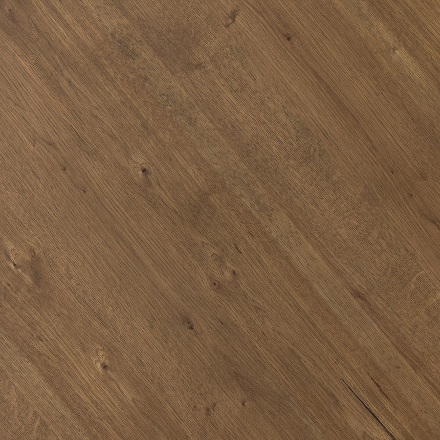 Amber Oak Resin with Dark Gunmetal Iron | Eaton Drum Coffee Table | Valley Ridge Furniture