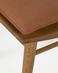 Sandy Oak and Whiskey Saddle Leather with Ivory Backing Fabric | Lewis Windsor Chair | Valley Ridge Furniture