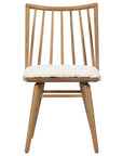 Sandy Oak and Cream Shorn Sheepskin with Ivory Backing Fabric | Lewis Windsor Chair | Valley Ridge Furniture