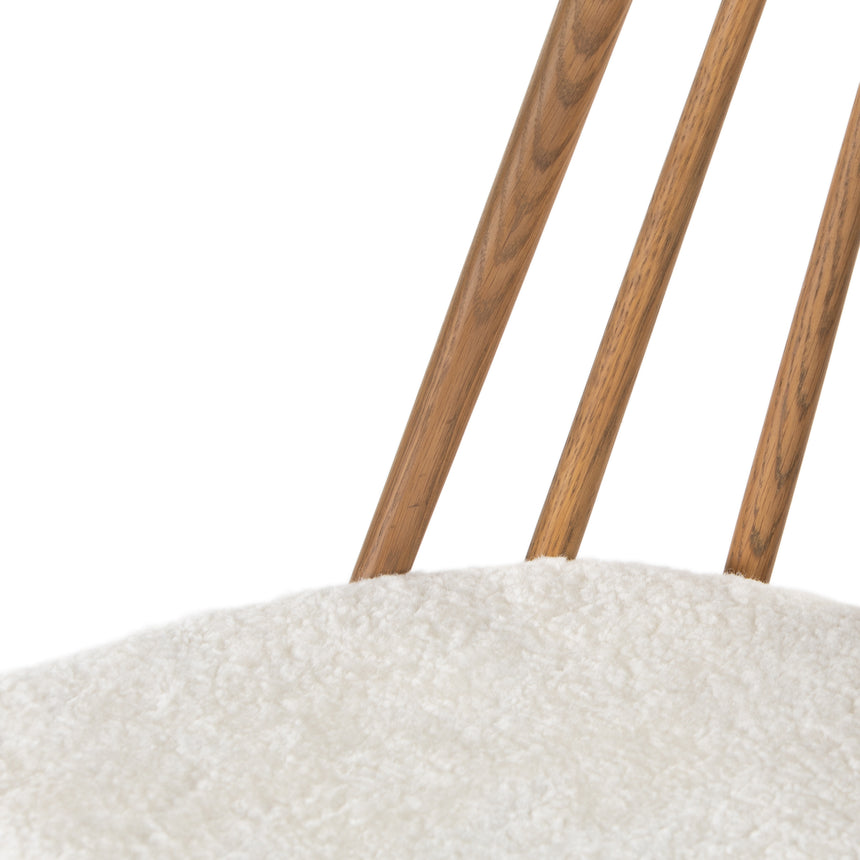 Sandy Oak and Cream Shorn Sheepskin with Ivory Backing Fabric (Bar Height) | Lewis Windsor Bar/Counter Stool | Valley Ridge Furniture