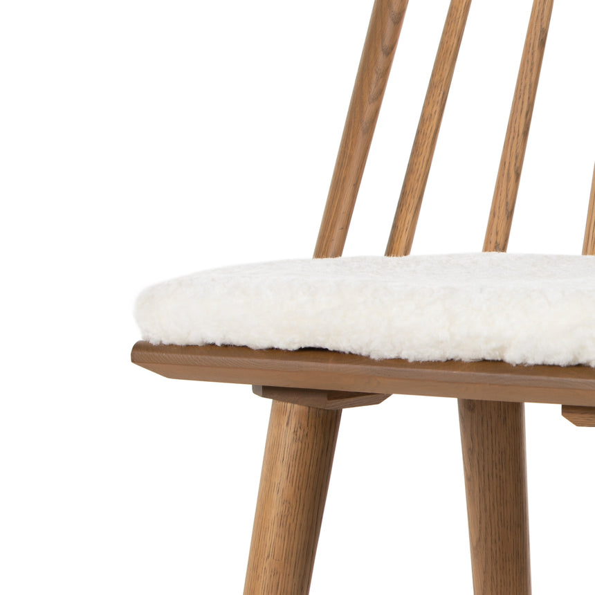 Sandy Oak and Cream Shorn Sheepskin with Ivory Backing Fabric (Bar Height) | Lewis Windsor Bar/Counter Stool | Valley Ridge Furniture