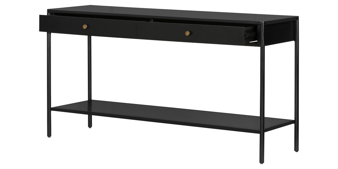 Black Iron with Weathered Bronze Iron | Soto Console Table | Valley Ridge Furniture