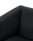 Modern Velvet Smoke Fabric with Sienna Brown Beech | Cairo Chair | Valley Ridge Furniture