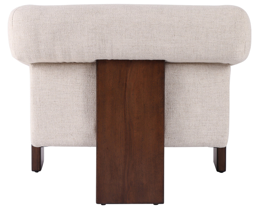 Thames Cream Fabric with Sienna Brown Beech | Cairo Chair | Valley Ridge Furniture