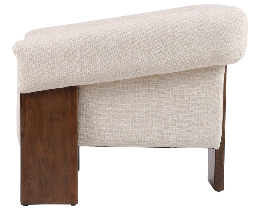 Thames Cream Fabric with Sienna Brown Beech | Cairo Chair | Valley Ridge Furniture