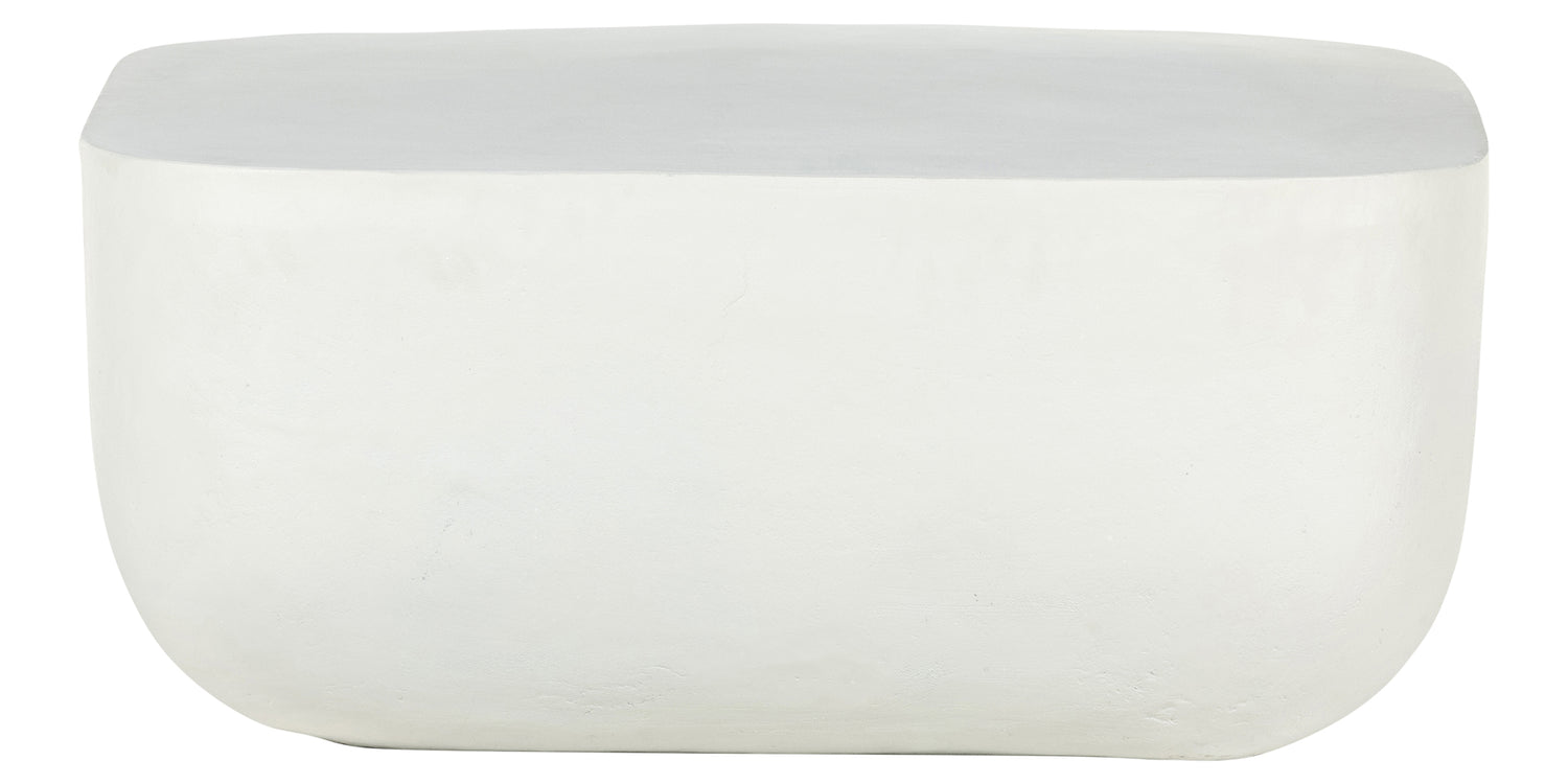 Matte White (35.5in Size) | Basil Square Outdoor Coffee Table | Valley Ridge Furniture
