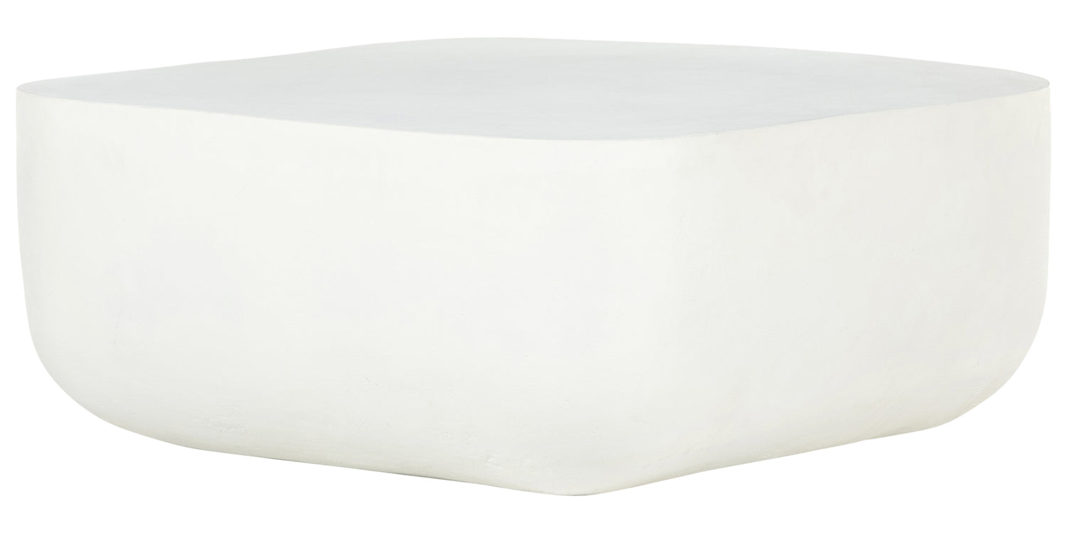Matte White (35.5in Size) | Basil Square Outdoor Coffee Table | Valley Ridge Furniture