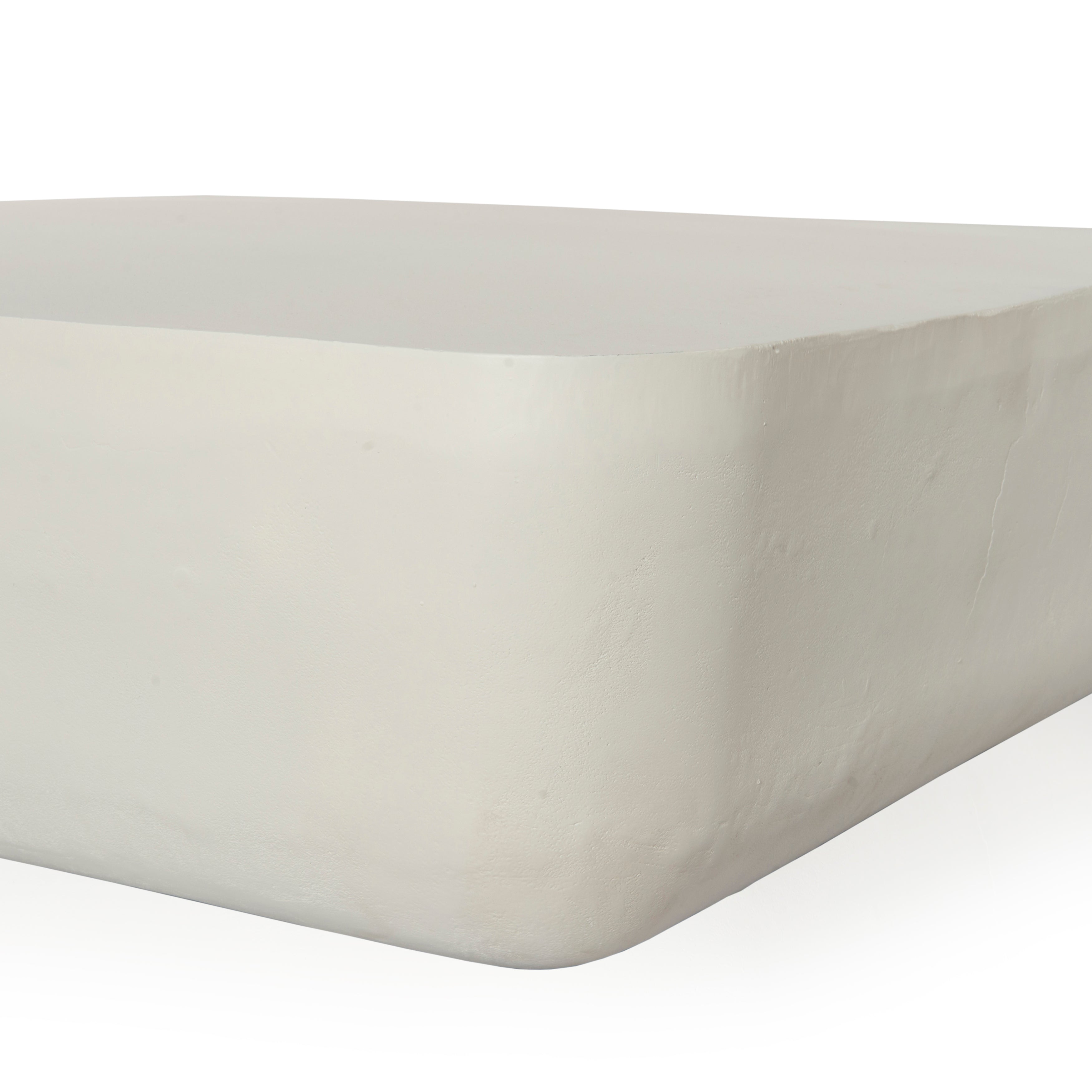 Matte White (48in Size) | Basil Square Outdoor Coffee Table | Valley Ridge Furniture