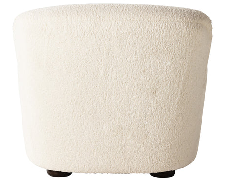 Sheepskin Natural Fabric with Almond Parawood | Kadon Chair | Valley Ridge Furniture