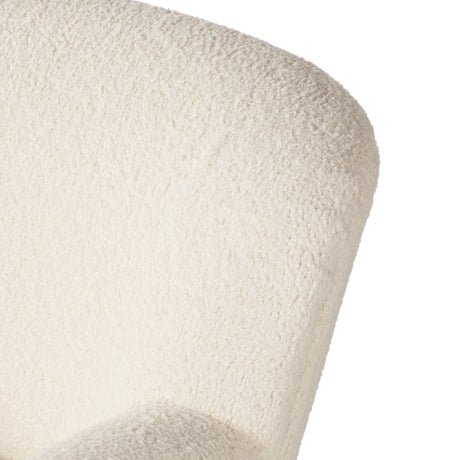 Sheepskin Natural Fabric with Almond Parawood | Kadon Chair | Valley Ridge Furniture