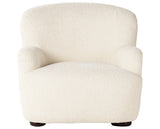 Sheepskin Natural Fabric with Almond Parawood | Kadon Chair | Valley Ridge Furniture