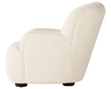 Sheepskin Natural Fabric with Almond Parawood | Kadon Chair | Valley Ridge Furniture