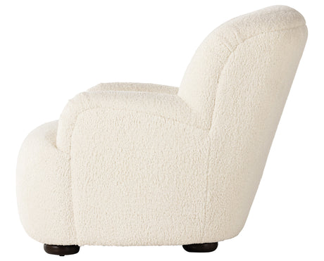 Sheepskin Natural Fabric with Almond Parawood | Kadon Chair | Valley Ridge Furniture