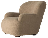 Sheepskin Camel Fabric with Almond Parawood | Kadon Chair | Valley Ridge Furniture
