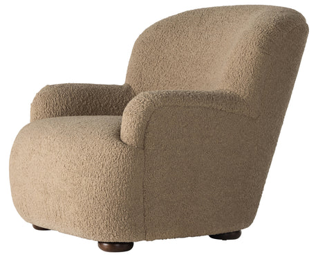 Sheepskin Camel Fabric with Almond Parawood | Kadon Chair | Valley Ridge Furniture
