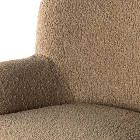 Sheepskin Camel Fabric with Almond Parawood | Kadon Chair | Valley Ridge Furniture