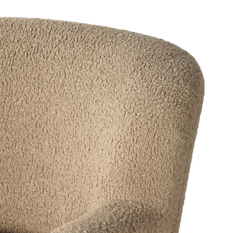 Sheepskin Camel Fabric with Almond Parawood | Kadon Chair | Valley Ridge Furniture