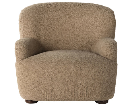 Sheepskin Camel Fabric with Almond Parawood | Kadon Chair | Valley Ridge Furniture