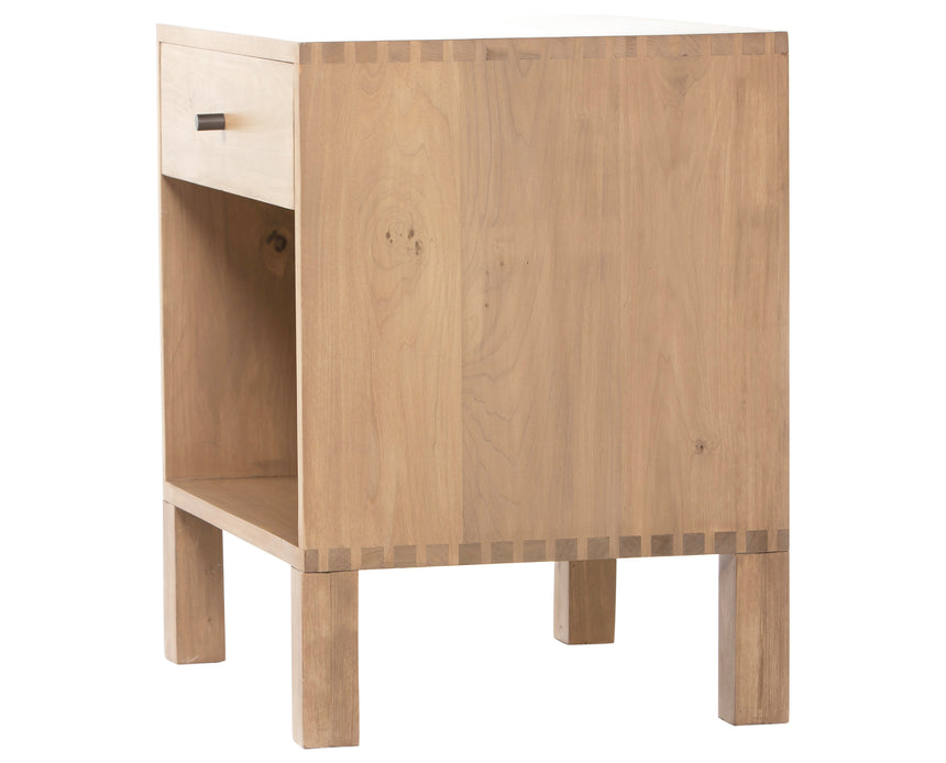 Dry Wash Poplar with Natural Iron | Isador Nightstand | Valley Ridge Furniture