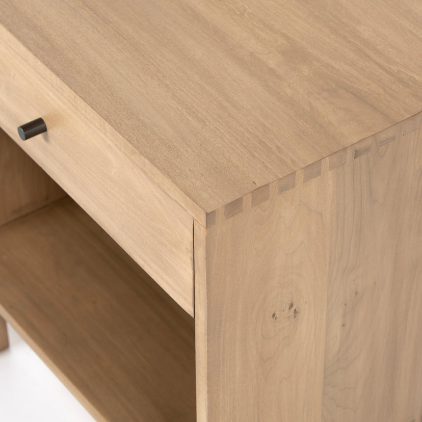 Dry Wash Poplar with Natural Iron | Isador Nightstand | Valley Ridge Furniture