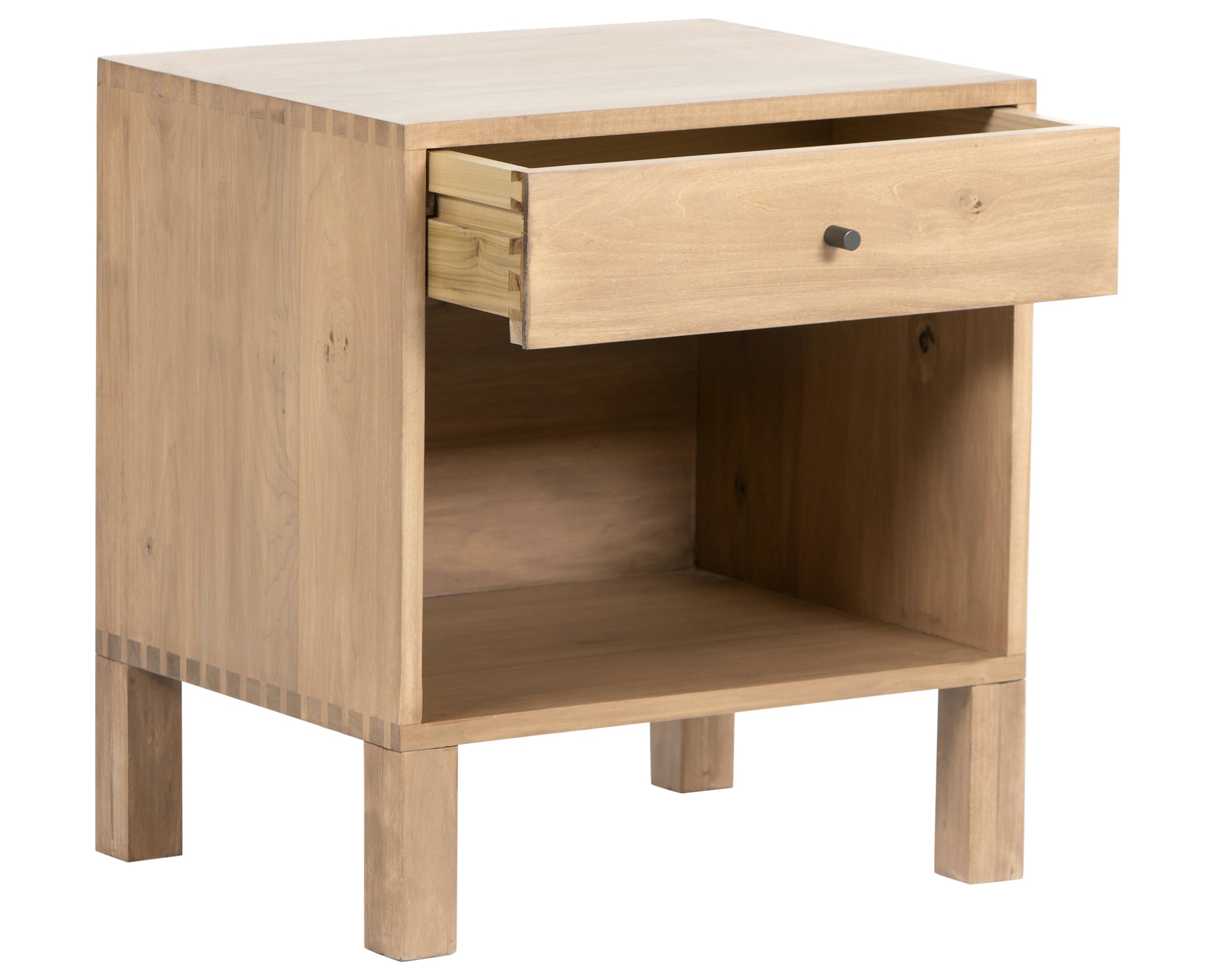 Dry Wash Poplar with Natural Iron | Isador Nightstand | Valley Ridge Furniture