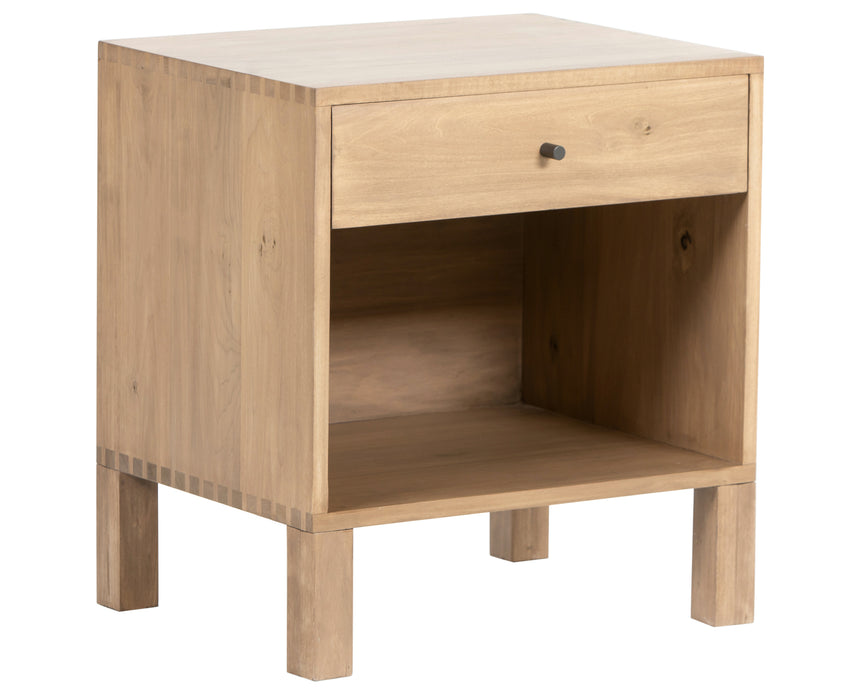 Dry Wash Poplar with Natural Iron | Isador Nightstand | Valley Ridge Furniture