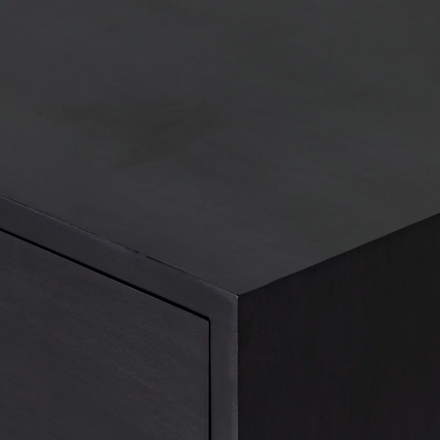 Black Wash Poplar with Natural Iron | Isador Nightstand | Valley Ridge Furniture