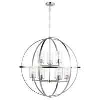 Alturas Nine Light Chandelier — Clear Seeded