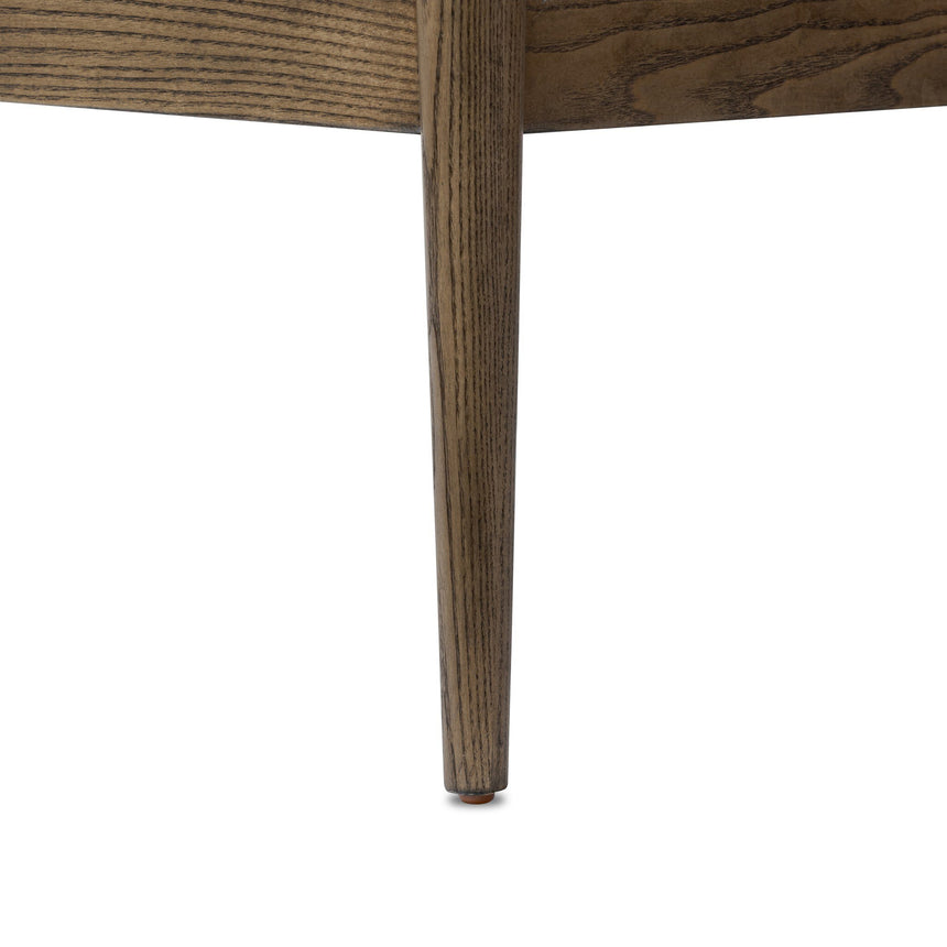 Ivan Stone Fabric and Amber Ash with Brushed Brass Iron | Demi Chair | Valley Ridge Furniture