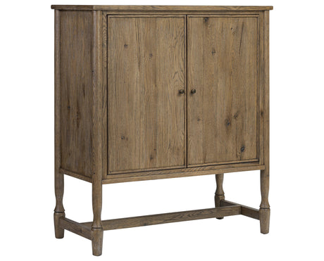 Weathered Oak Veneer | Bari Bar Cabinet | Valley Ridge Furniture