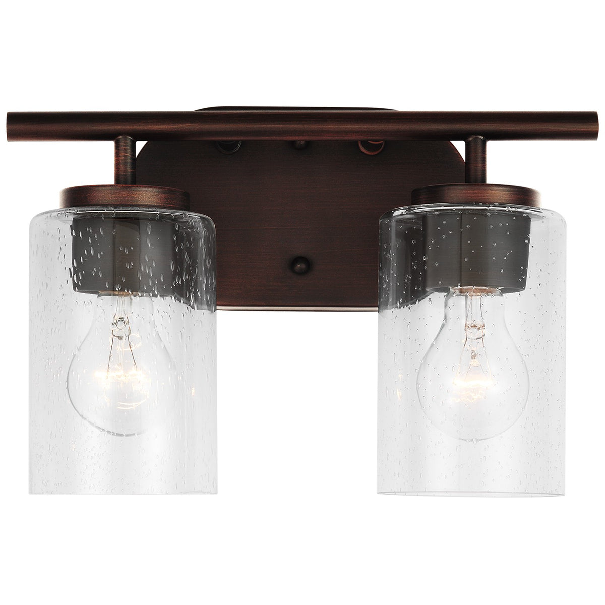 Oslo Two Light Bath — Clear Seeded