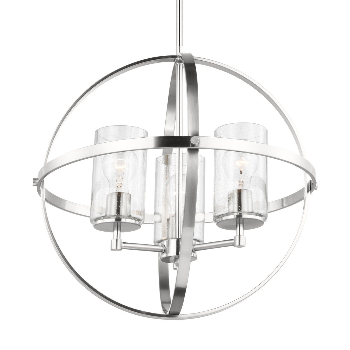 Alturas Three Light Chandelier — Clear Seeded