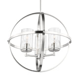 Alturas Three Light Chandelier — Clear Seeded