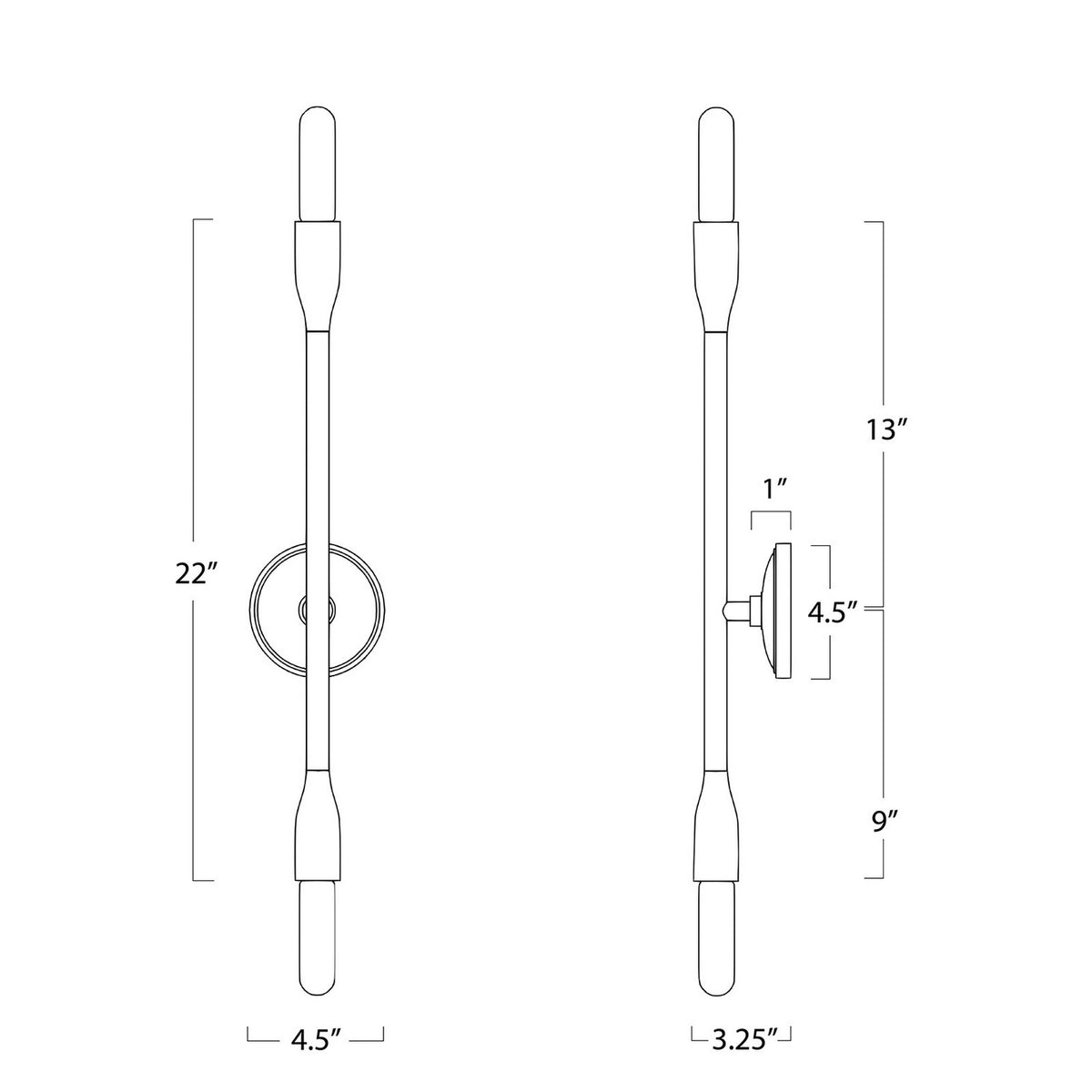 Cobra Two Light Wall Sconce