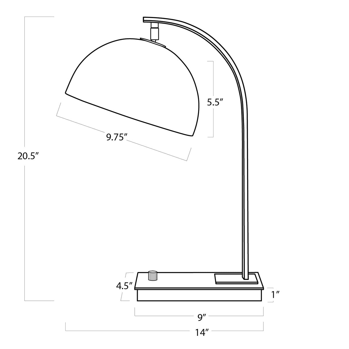 Otto One Light Desk Lamp