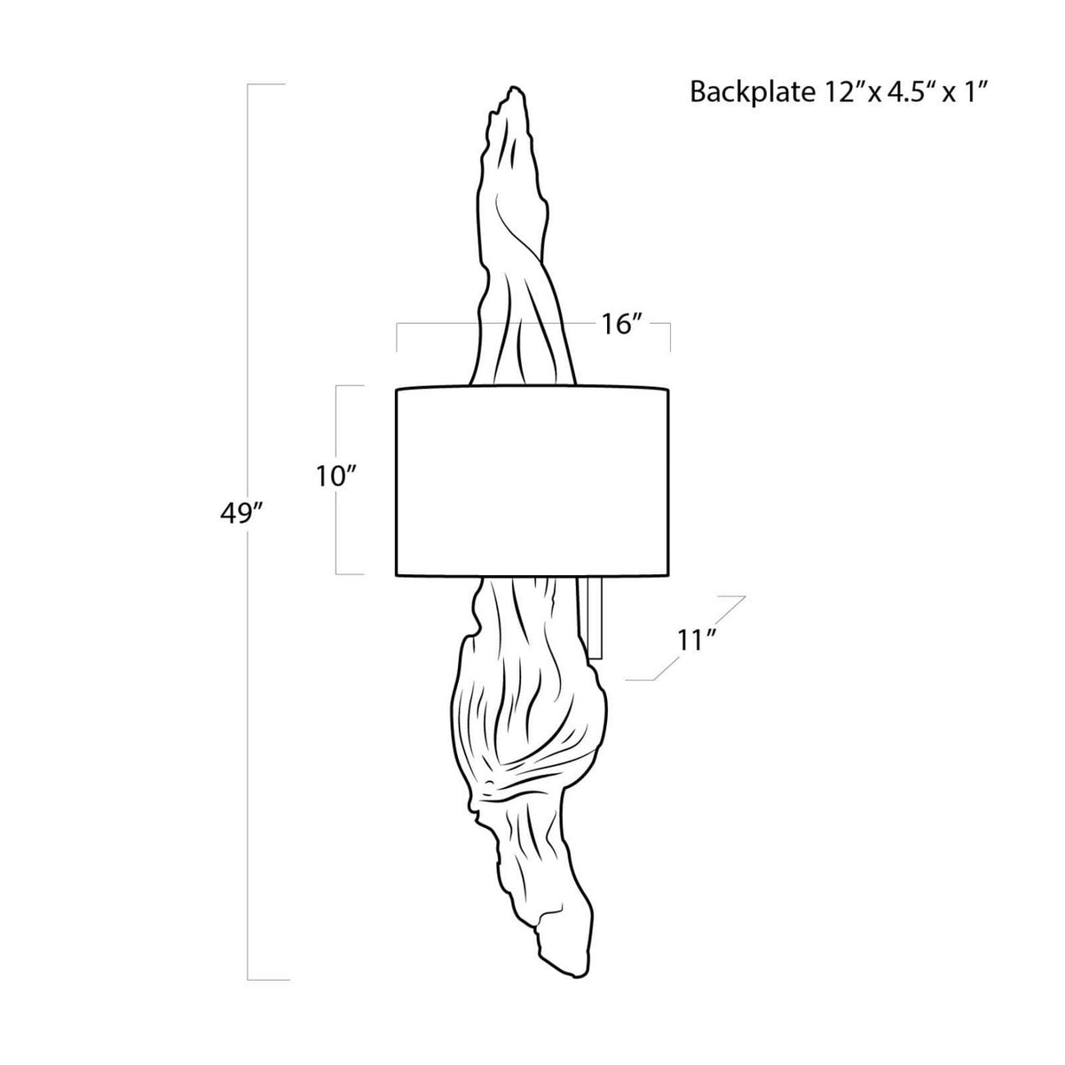 Driftwood Two Light Wall Sconce