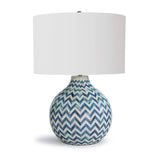 Chevron Bone One Light Table Lamp — Indigo