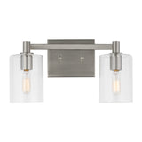 LED Bath Wall Sconce — W: 14.25" × H: 7.75" × D: 6.38"