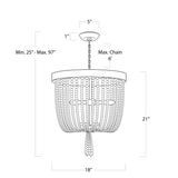 Milos Three Light Chandelier