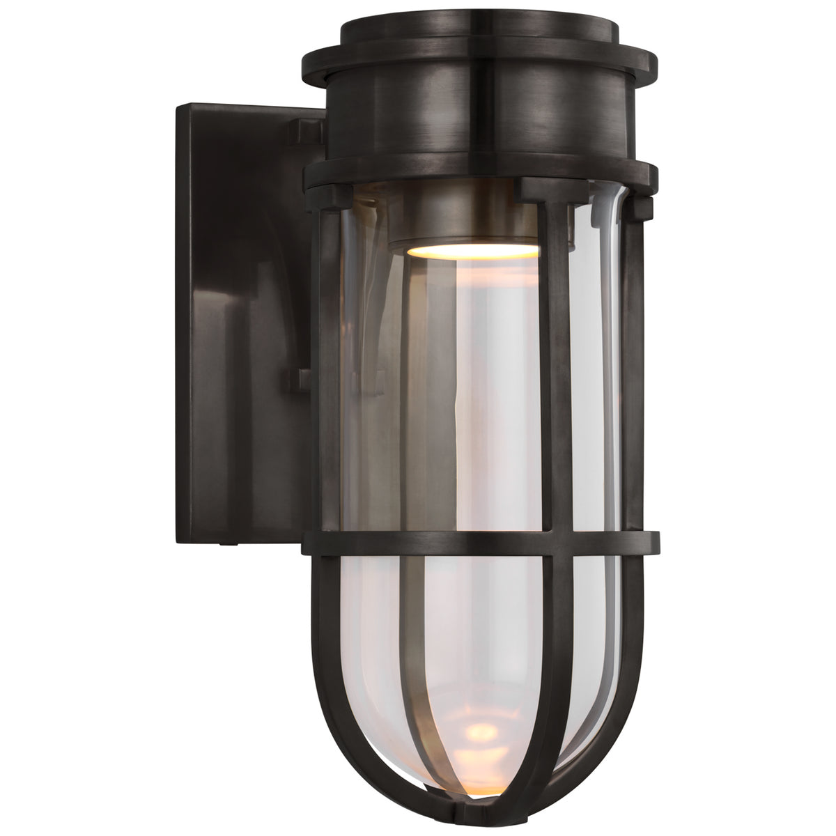 Gracie Tall Bracketed Sconce with Clear Glass