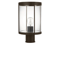 Luning 13 One Light Outdoor Post Lantern — Clear Glass