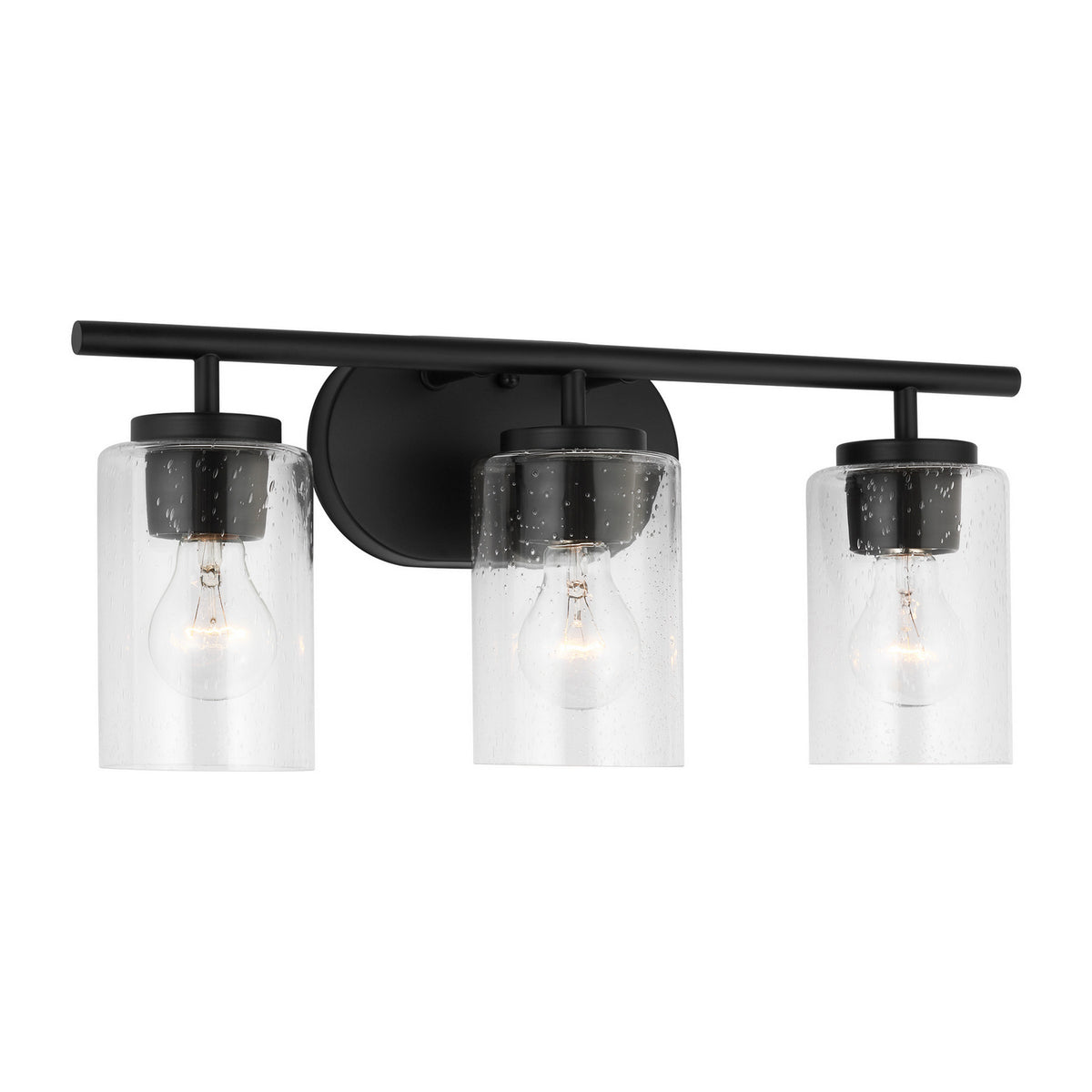 Oslo 3-Light Bath Sconce — Clear Seeded