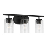 Oslo 3-Light Bath Sconce — Clear Seeded