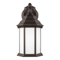 Sevier 12.5" Down Lantern — Satin Etched