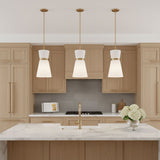 One Light Pendant — 16.50", White