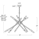 Cobra 12 Light Chandelier — 27.00"